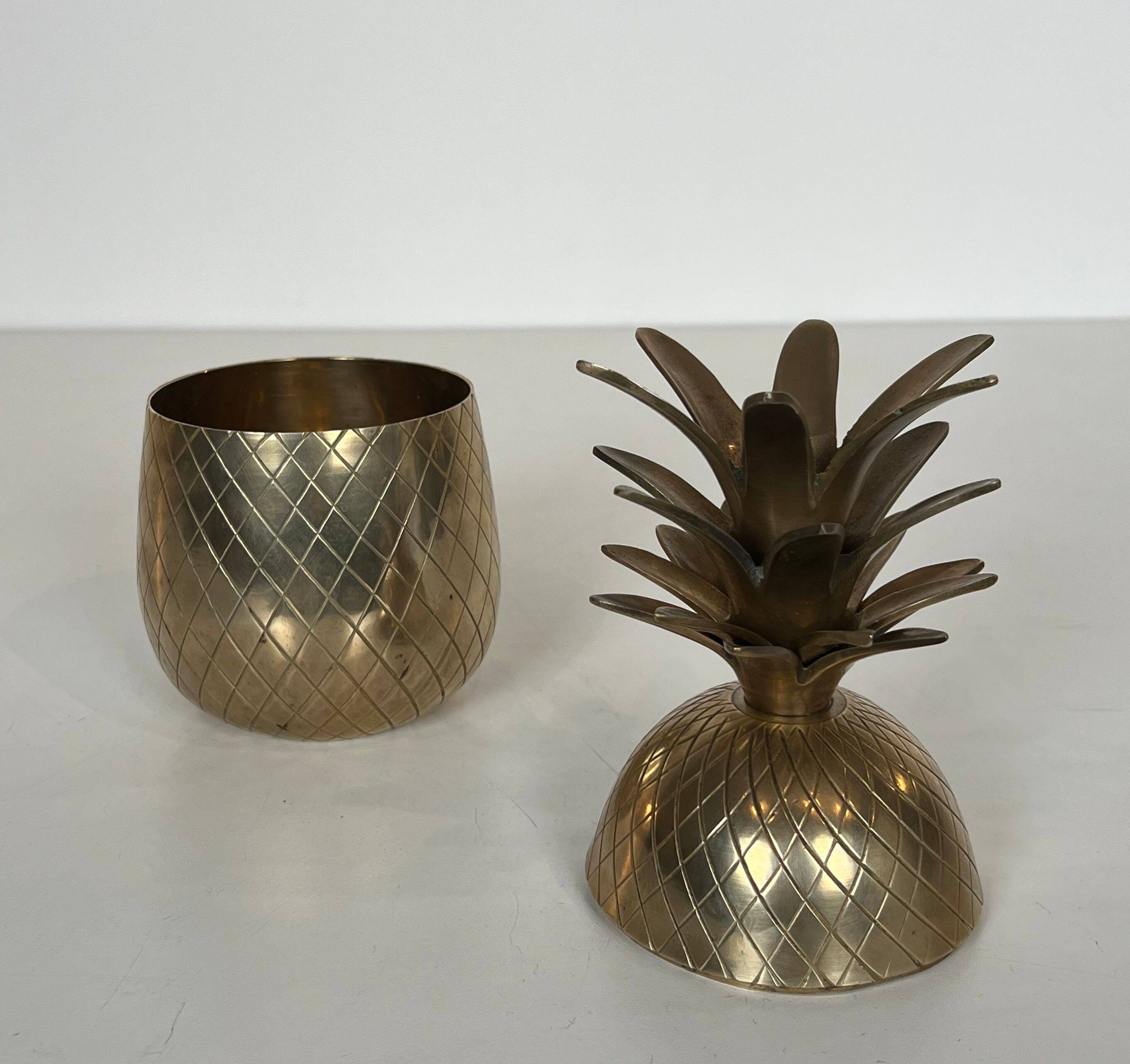 Pineapple ice bucket in brass and steel