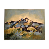 Oil painting on canvas signed by the Françoise Griffiths art workshop