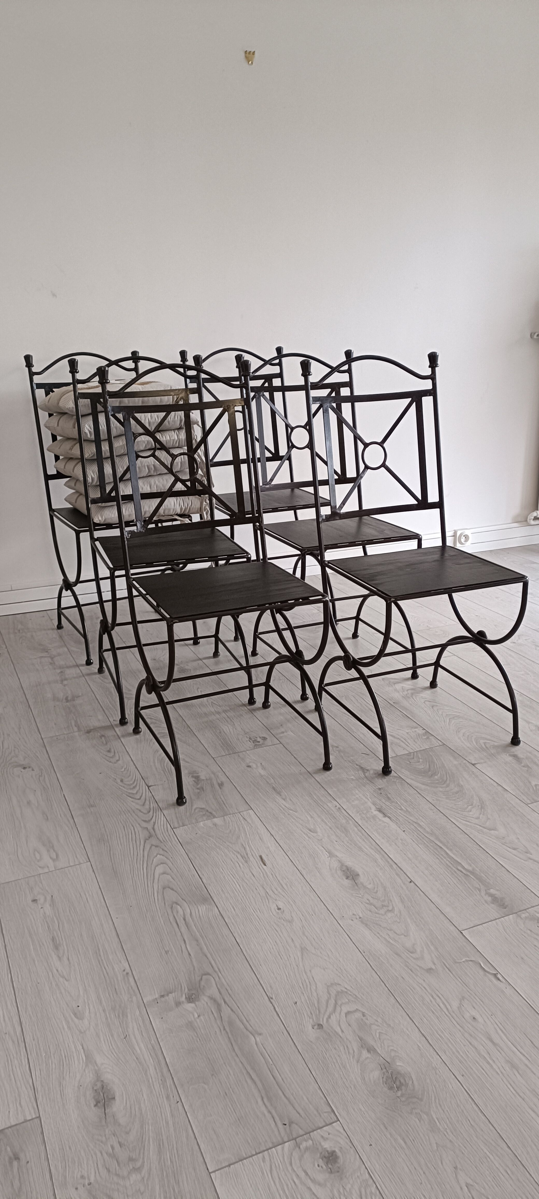 Contemporary wrought iron chairs