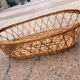 Grand panier oblongue en osier tressé