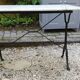 Bistro table in white Carrara marble and cast iron