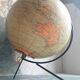 Vintage world map, old illuminated planisphere, terrestrial globe