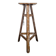 Sculptor's stool in oak, mid-20th century.