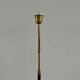 Danish Mid-Century Leather and Brass Adjustable Floor Lamp
