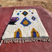 Beni Ouarain rug 250x150 cm in natural wool – Moroccan Berber rug