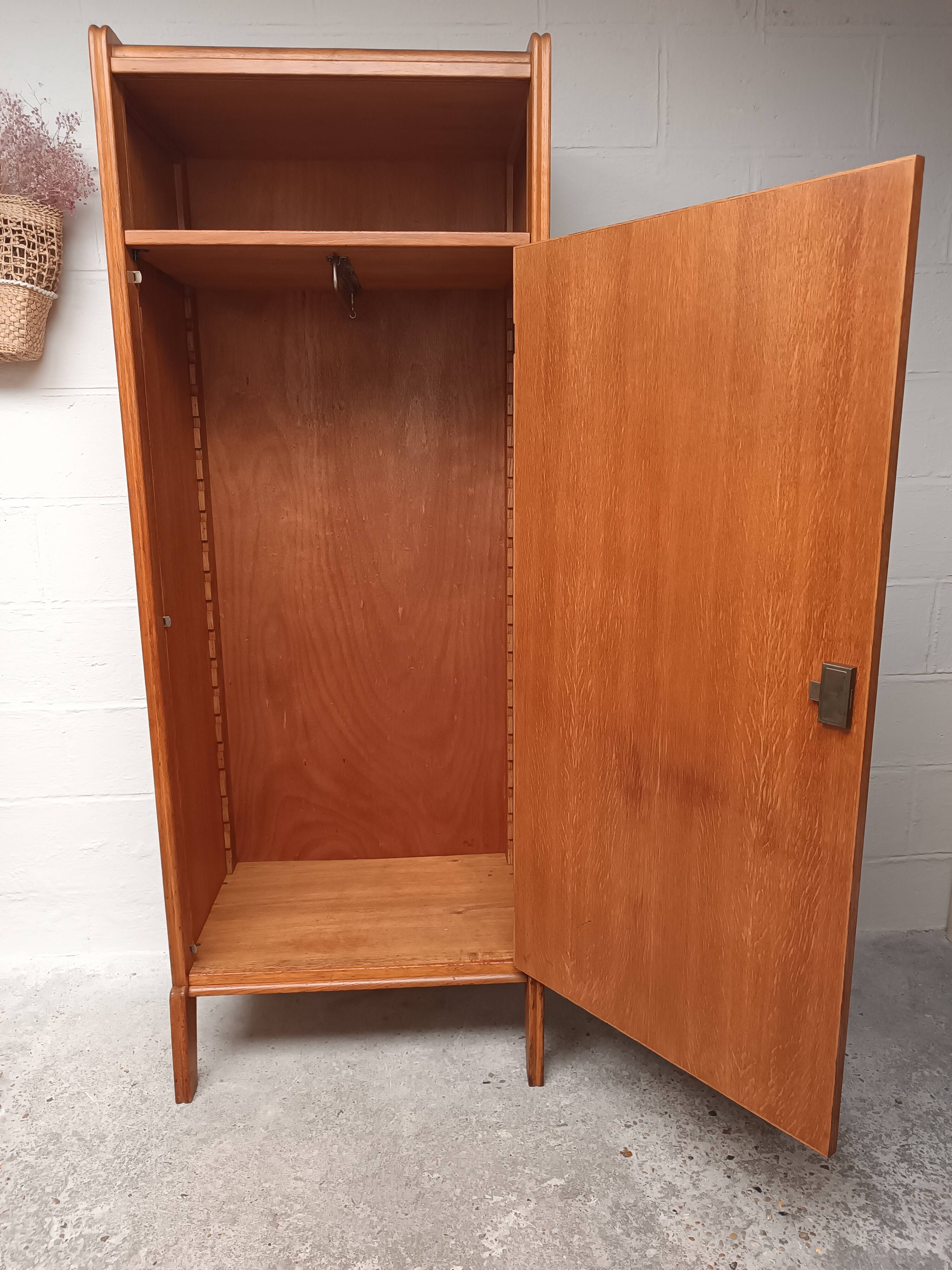 Wing-shaped locker cabinet from the 1950s