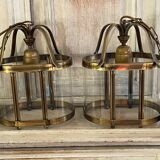 Brass lantern pendant lamp