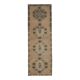 Tapis couloir en laine et coton fait main Oushak turc des années 1970, 137x404.