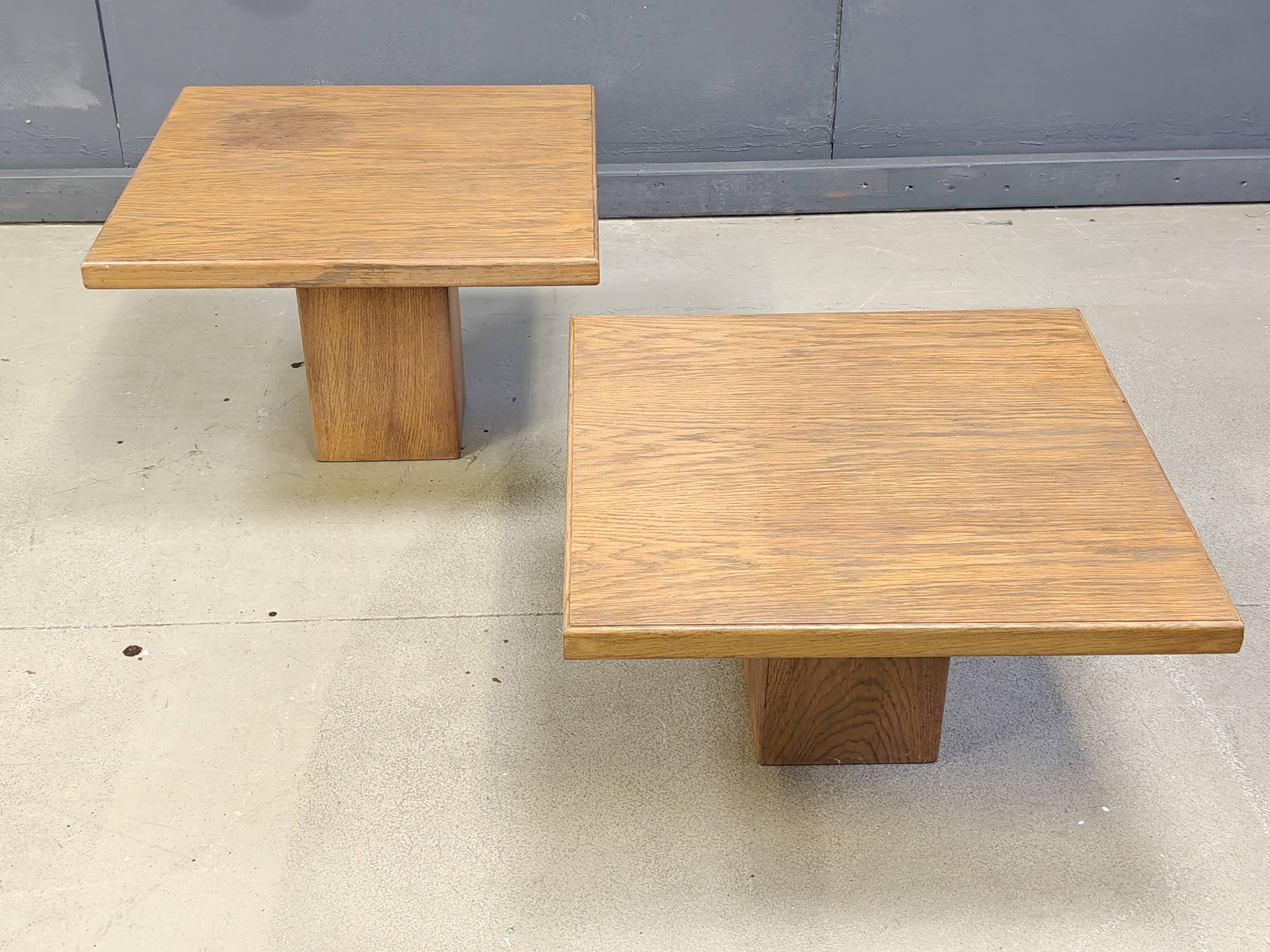 Pair of vintage wooden coffee or side tables, 1960s