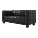 Canapé en cuir noir Kubus modèle "8020" par Josef Hoffmann pour Wittmann, Austr