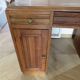 Vintage Art Deco schoolmaster's desk - double-sided - solid wood - 1940s/50s