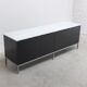 Freestanding black & marble credenza by Florence Knoll for Knoll, 1961