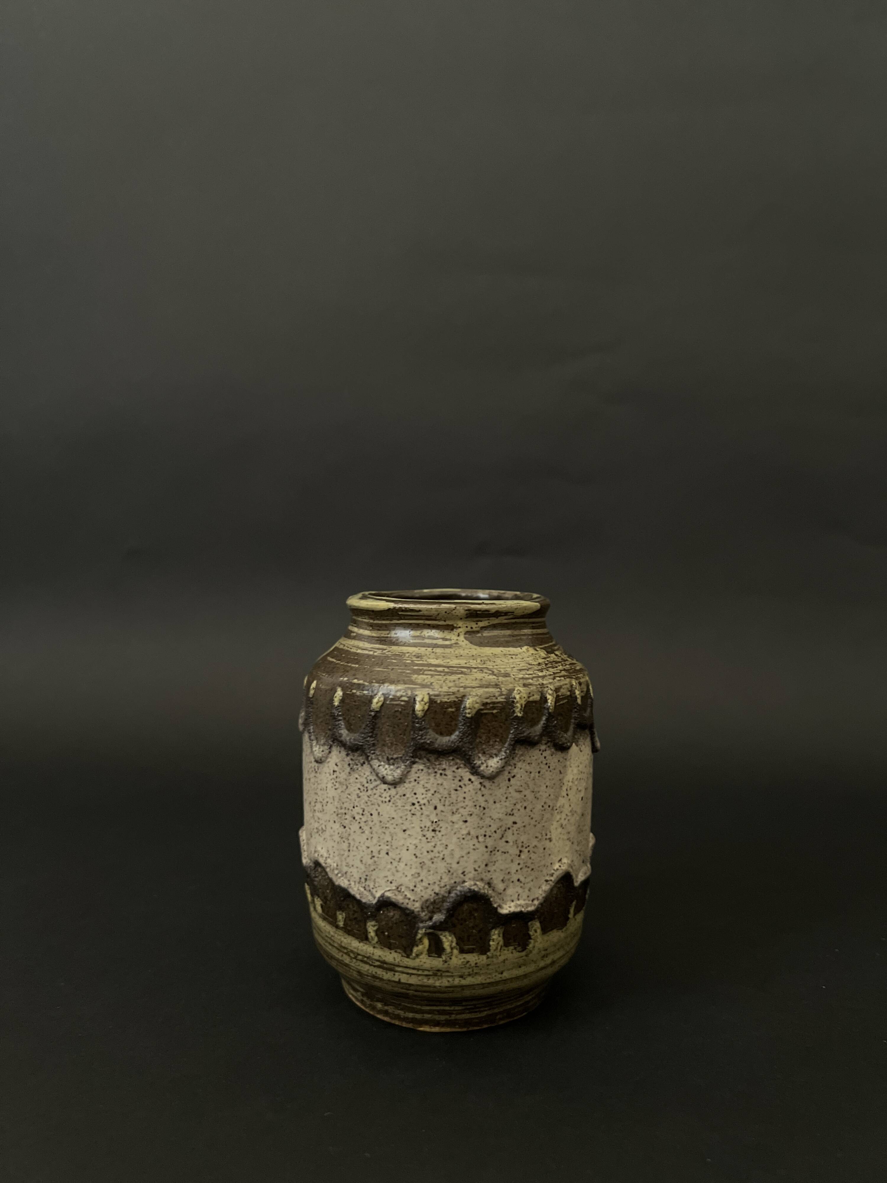 ceramic & enameled vase - Mid-century decorative arts, Germany