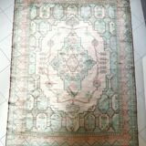 Afghan rug in pastel colors