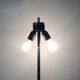 Dutch chrome and cast-iron tripod lamppost - 1960