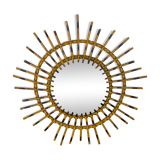 Miroir soleil rotin 56 cm