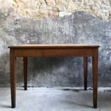 Small oak farmhouse table with large drawer - 110 cm