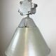 Industrial explosion proof lamp with aluminium shade from polam, 1970s