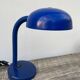 Articulated blue metal bedside lamp