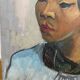 Portrait of a woman in oil on panel