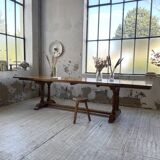 3m oak table from 1950 with its extensions