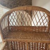 Rattan shelf