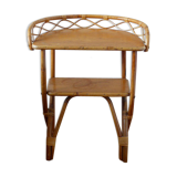 Rattan and bamboo 70's bedside