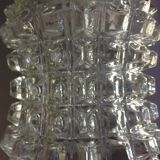 Structured glass bell lamp / vintage 60s / 70s