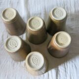 6 stoneware mazagrans/goblets from Digon Sarreguemines in very good condition