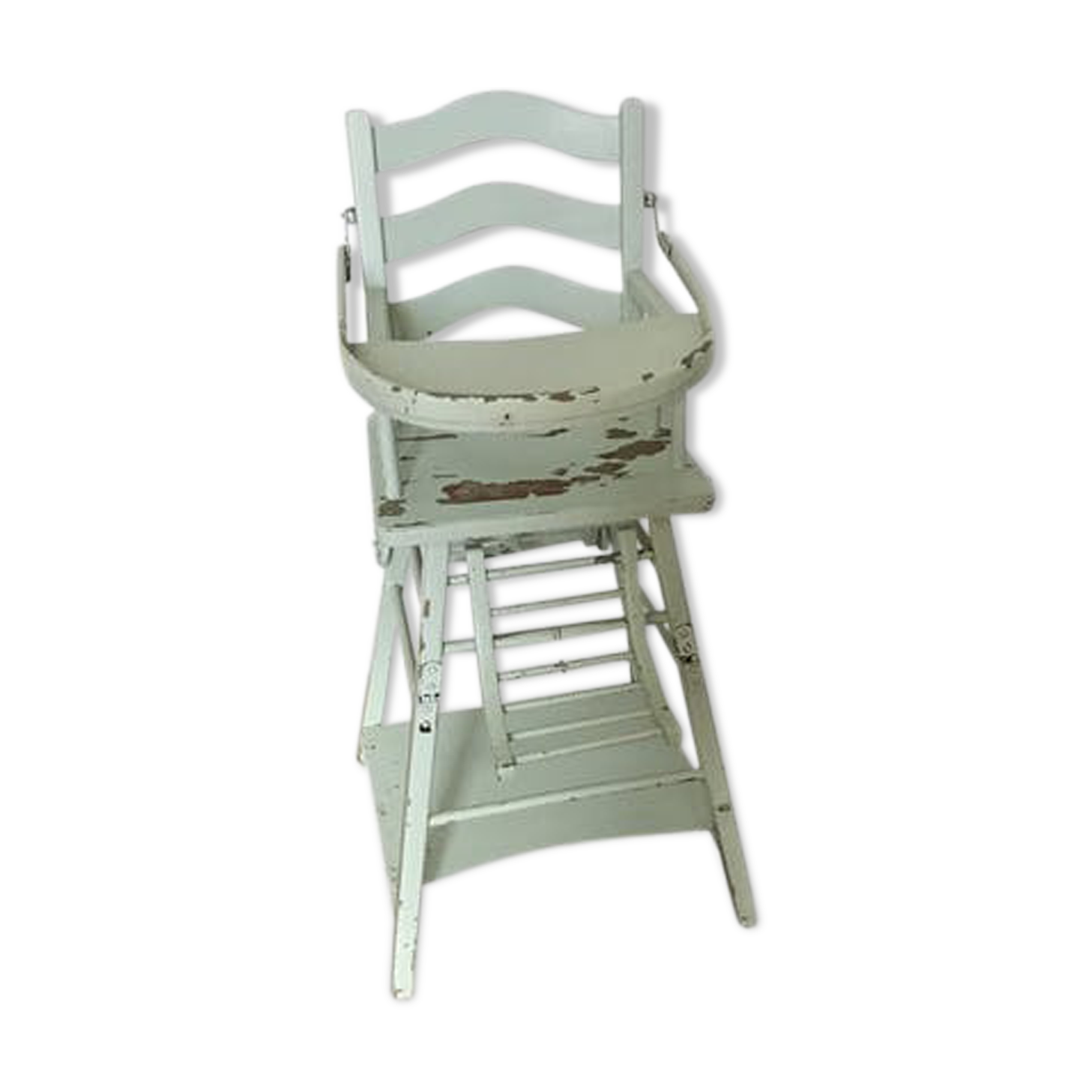 Chaise haute bébé transformable années 50