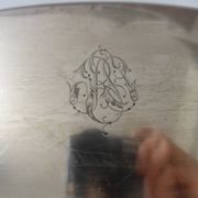 Silver-plated service bell Ecruis monogrammed 240517