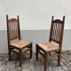 2 chaises en bois art nouveau