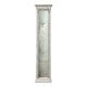 Neoclassical Silver Leaf Pier Mirror with Ringed Columns and Cornice, Italy