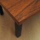 Danish teak coffee table with metal base, 1960s