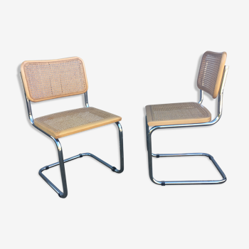 Set of 2 Marcel Breuer Cesca B32 chairs