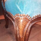 Pair of large armchairs in Louis XV style from the 19th century.