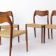 4 des 6 chaises Niels Otto Møller modèle 71, années 1960, en palissandre danois du milieu du siècle.