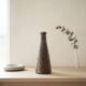 Vintage bottle vase in glazed stoneware from the Schlondes workshop, height 20cm.