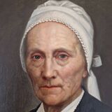 Charles Gislain (1826-1904) - Oil on oval canvas, Portrait of a Woman, 1887