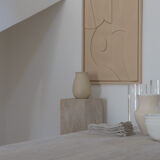 Olya oblong dining table 150x90 in natural travertine