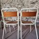 Set of 4 vintage French school chairs – Stackable chairs – 1920s