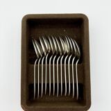 Ercuis 12 small teaspoons coffee dessert model carthage silver metal