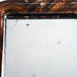 Antique small Louis-Philippe mercury mirror, vintage barber's mirror.