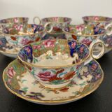 Set 6 cups and ss cups English porcelain mid-nineteenth