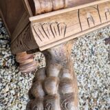 Wooden chest with lion paws