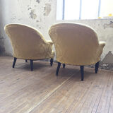 Yellow Napoleon Toad armchairs