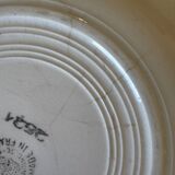 Vintage set of 5 St Amand earthenware plates with apples.