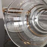 8 glasses with white granite strip and golden borders year 50's