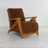 Forties dutch design larger lounge chair attributed to Jan den Drijver