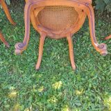 Set of three regency cane chairs